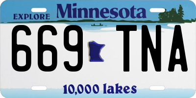 MN license plate 669TNA