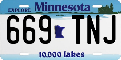 MN license plate 669TNJ
