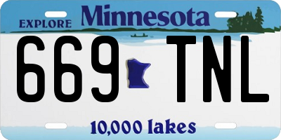 MN license plate 669TNL