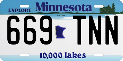 MN license plate 669TNN