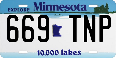 MN license plate 669TNP
