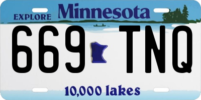MN license plate 669TNQ