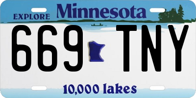 MN license plate 669TNY