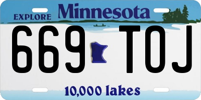 MN license plate 669TOJ