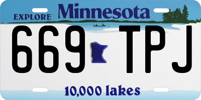 MN license plate 669TPJ