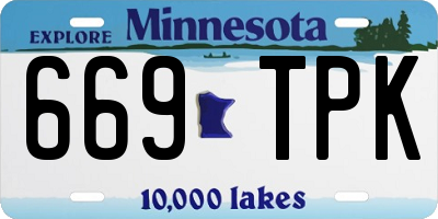 MN license plate 669TPK