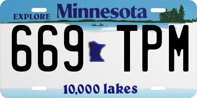 MN license plate 669TPM