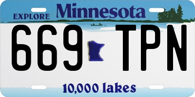 MN license plate 669TPN