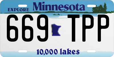 MN license plate 669TPP