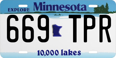 MN license plate 669TPR