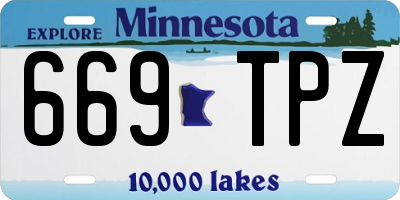 MN license plate 669TPZ