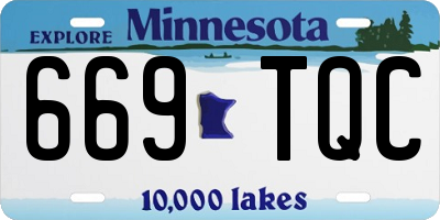MN license plate 669TQC