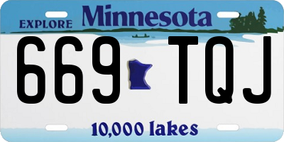 MN license plate 669TQJ