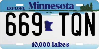 MN license plate 669TQN