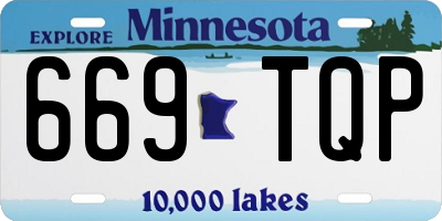 MN license plate 669TQP