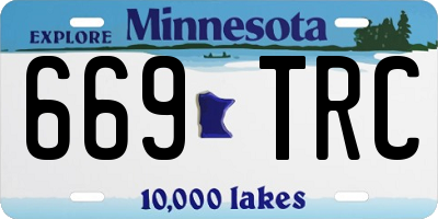 MN license plate 669TRC
