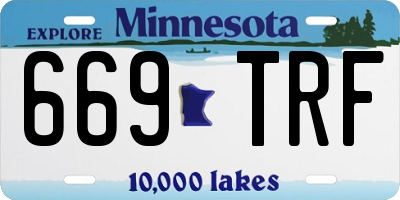 MN license plate 669TRF
