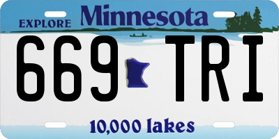 MN license plate 669TRI