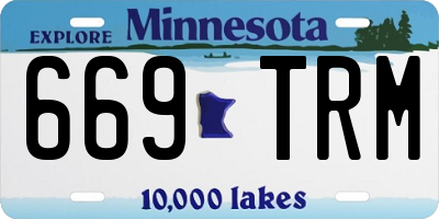 MN license plate 669TRM