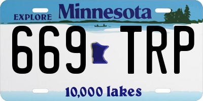 MN license plate 669TRP
