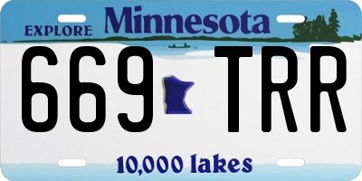 MN license plate 669TRR