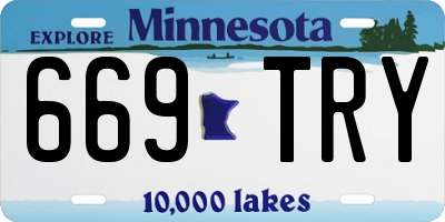 MN license plate 669TRY