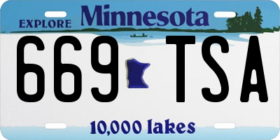 MN license plate 669TSA