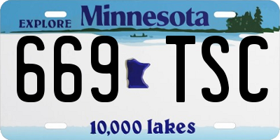 MN license plate 669TSC