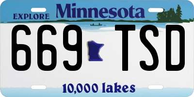 MN license plate 669TSD