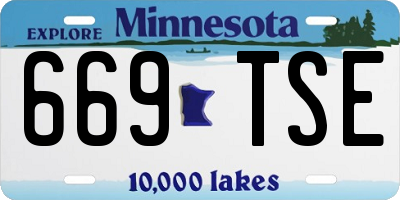 MN license plate 669TSE