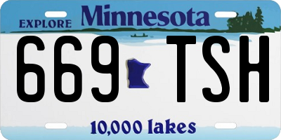MN license plate 669TSH
