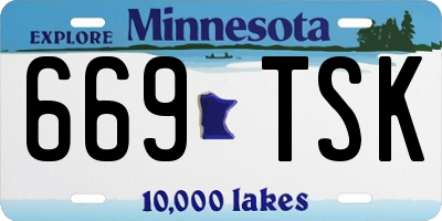 MN license plate 669TSK