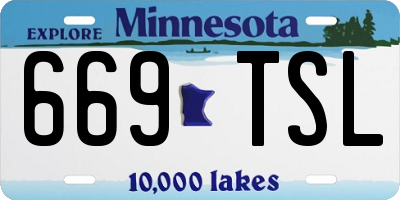 MN license plate 669TSL