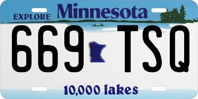 MN license plate 669TSQ