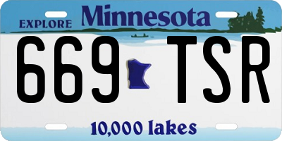 MN license plate 669TSR