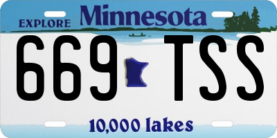 MN license plate 669TSS