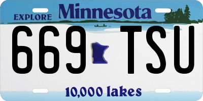 MN license plate 669TSU