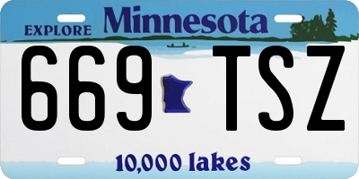 MN license plate 669TSZ