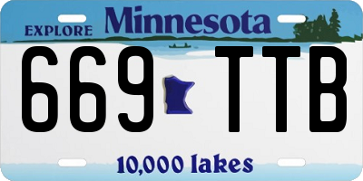 MN license plate 669TTB