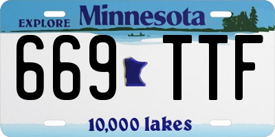 MN license plate 669TTF