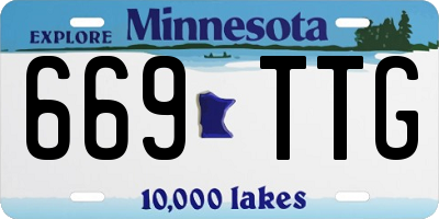 MN license plate 669TTG