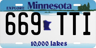 MN license plate 669TTI