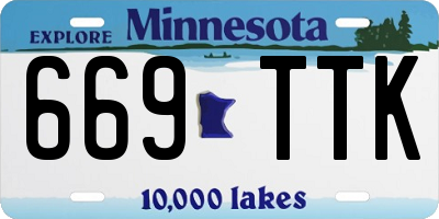 MN license plate 669TTK