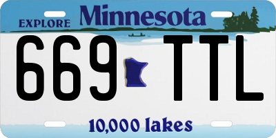 MN license plate 669TTL