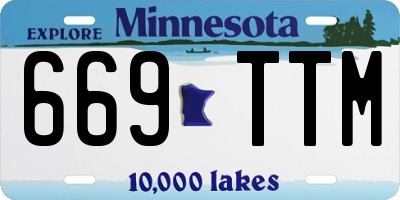 MN license plate 669TTM