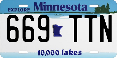 MN license plate 669TTN
