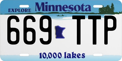 MN license plate 669TTP