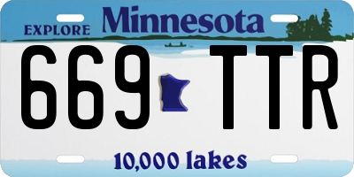 MN license plate 669TTR