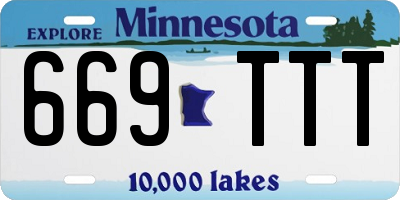 MN license plate 669TTT