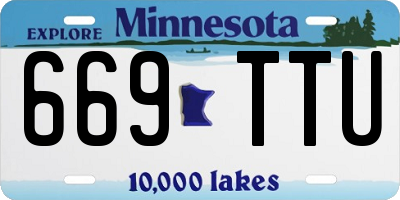 MN license plate 669TTU